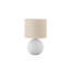 Lighting, H 16 po, lampe de table, abat-jour crème, céramique crème, contemporain