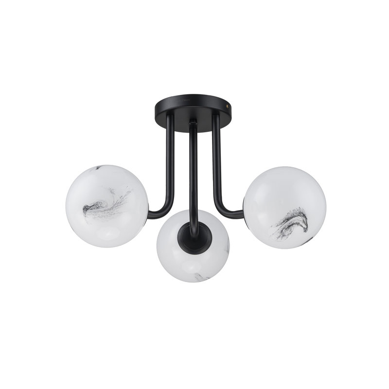 Plafonnier semi-encastré moderne 3 lumières Elio