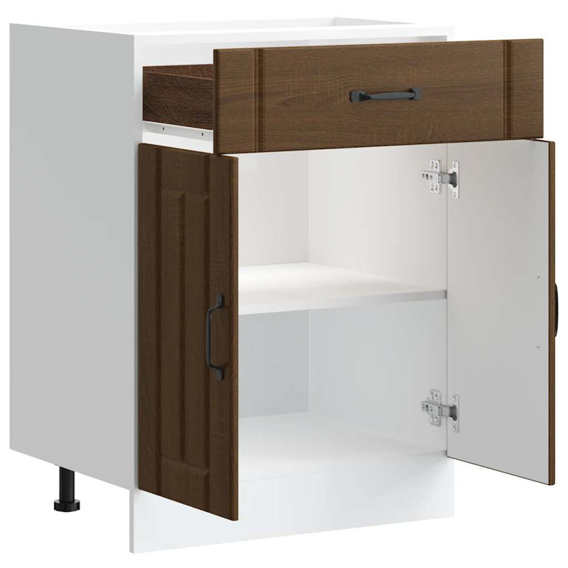 Auberta Standard Base Cabinet, Brown Oak