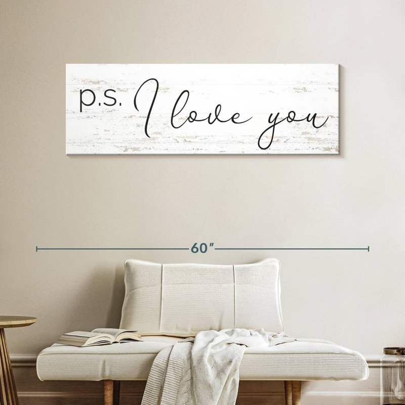 P.S. «I Love You», impression sur toile, H 48 po x l 16 po x P 1,25 po