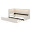 Lit plateforme tapissier avec ports USB et ceinture à DEL, avec lit gigogne-782421219