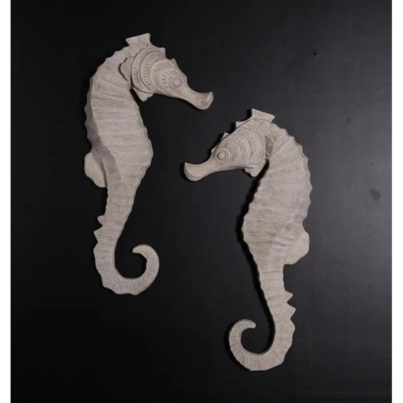 Large Seahorse Set Statues