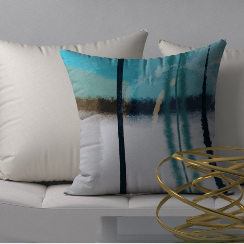 Abstract Reversible Throw Pillow, 20" x 20"