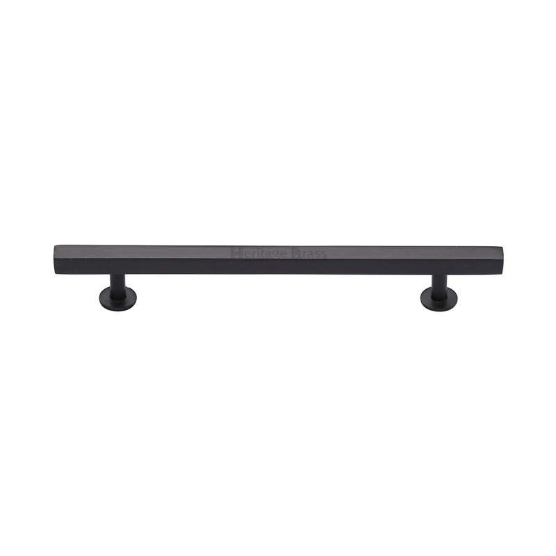Heritage Brass Heritage Cabinet Pull Square Design with Footings, Matt Bronze, 16cm