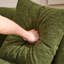 Canapé courbé désossé, canapé modulaire à compression de 110 po, vert haute densité, canapé-lit pour salon, salon, appartement, chenille