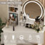 Ensemble coiffeuse Veroniza avec tabouret et miroir-1079023992