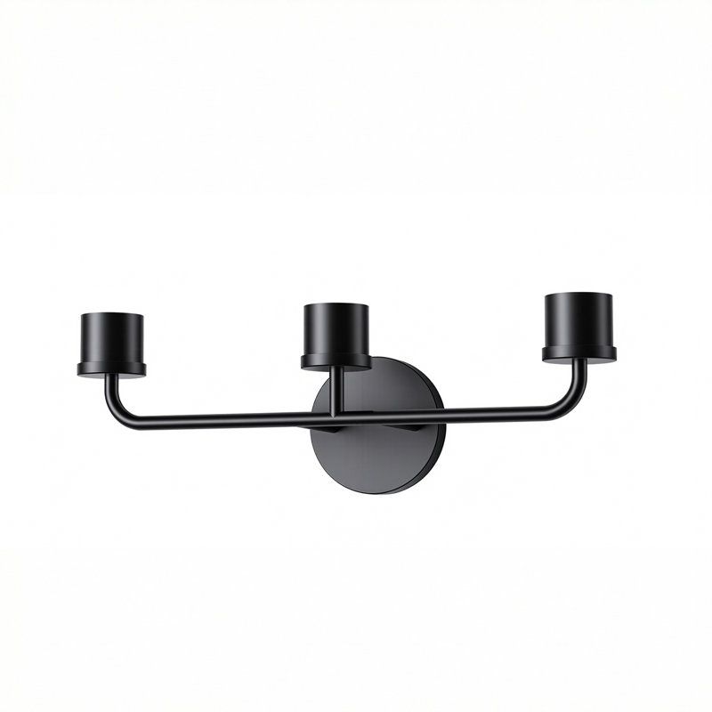 Coffret de meuble-lavabo mural 3 têtes, Noir, H 6 po x l 6 po x P 19 po