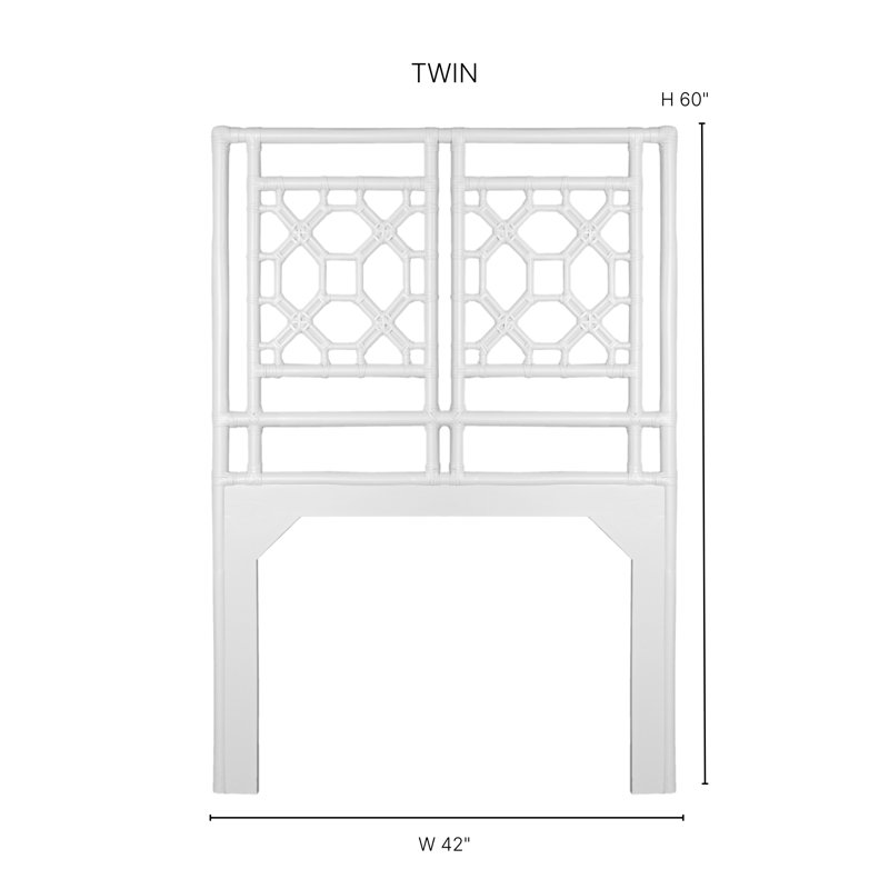 Lattice Back Platform Bed, Twin XL, Hot Pink