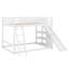 Lit mezzanine avec 7 tiroirs, 2 tablettes et un bureau-1427100717