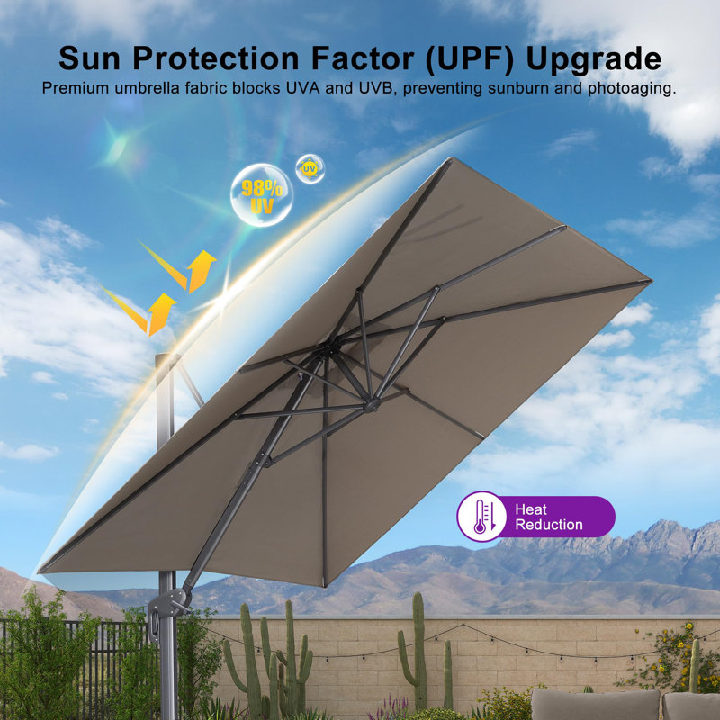 304cm Cantilever Parasol, Beige