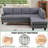 2-Piece Breathable Fluffy Fabric Sectional Sofa-2056249330
