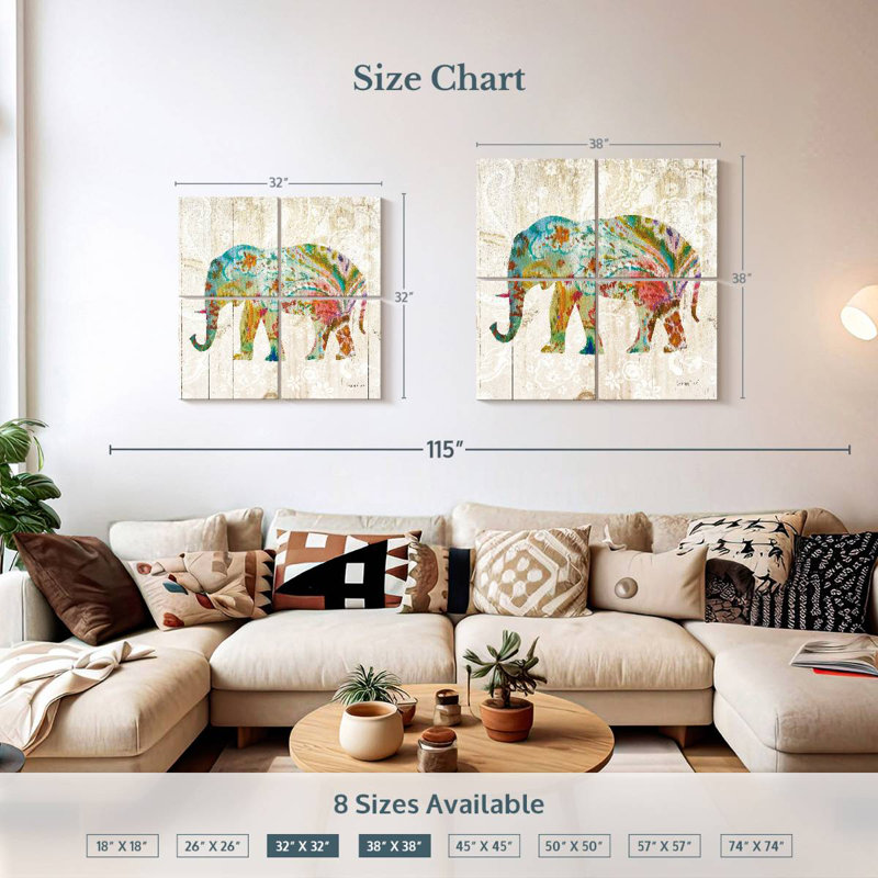 Éléphant Bramho Boho Paisley II