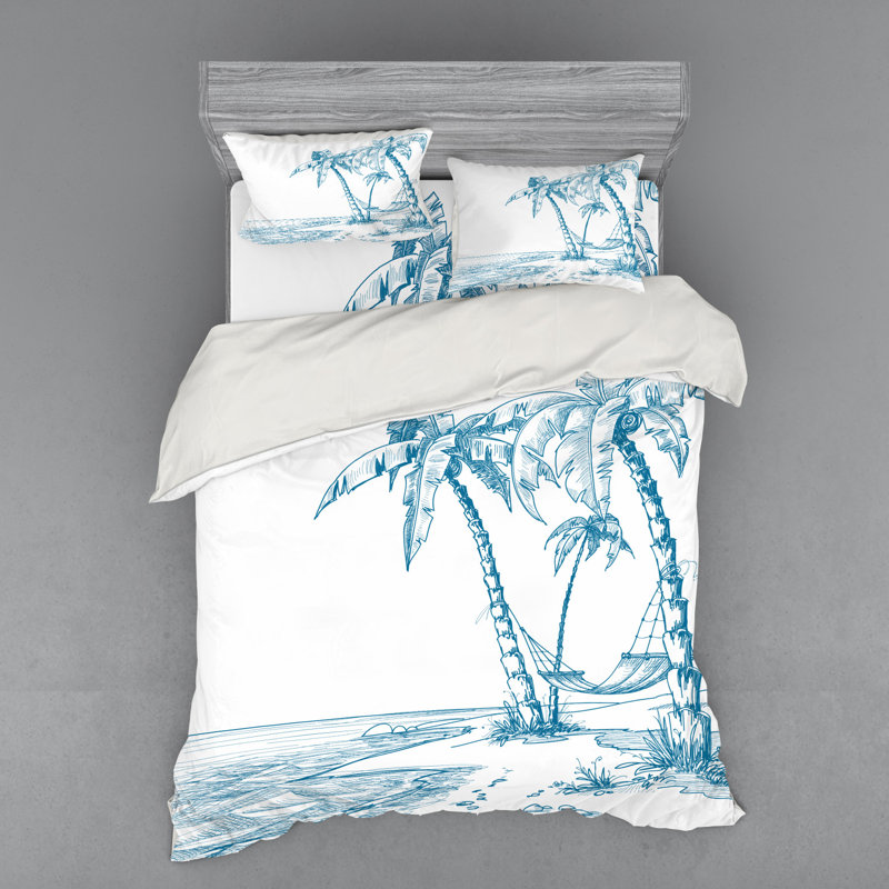 Coastal Duvet Cover, Queen Duvet Cover + 3 Additional Pieces