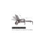 Chaise longue inclinable en aluminium coulé l 24 po x P 45 po x H 36 po Hifine