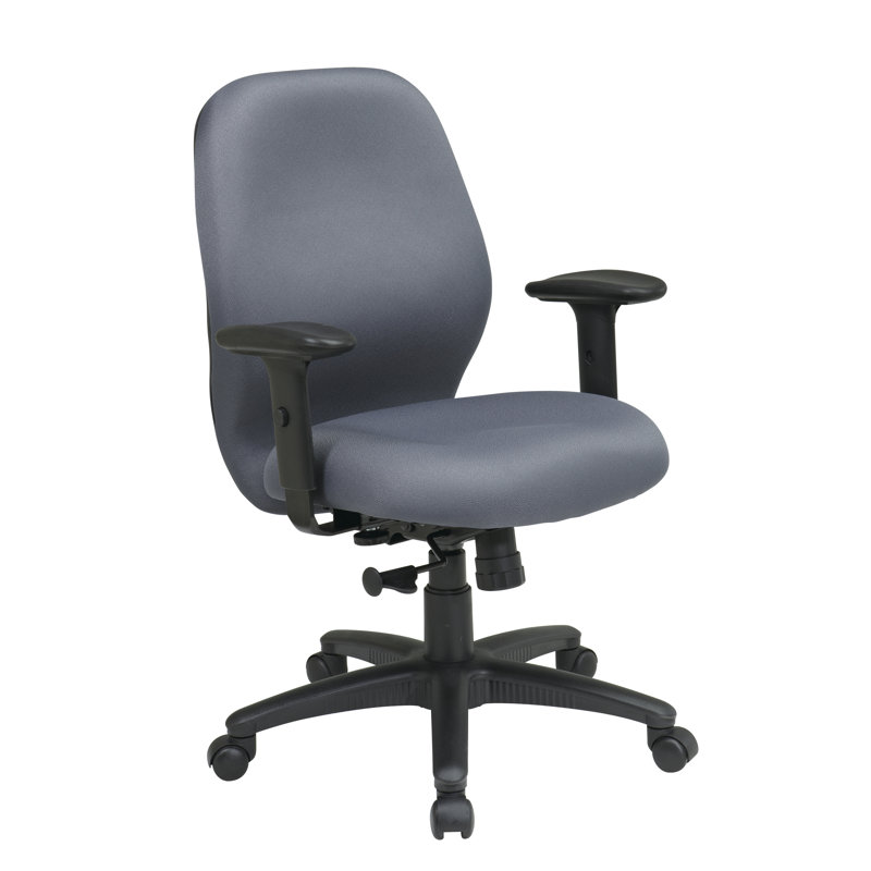 Chaise de travail Hathcock, Laine marquise - noir corbeau