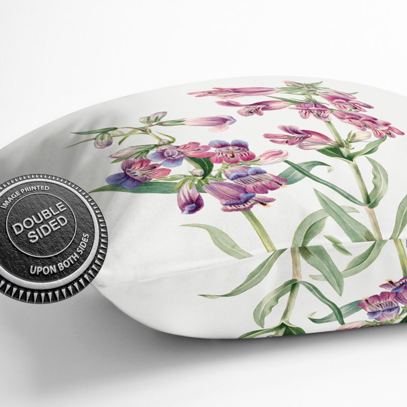 Prairie Pentstemon Square Throw Cushion, 55cm H x 55cm W x 20cm D