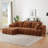 Soneson 4-Person L-Shaped Chenille Sectional Modular Sofa-1055139726