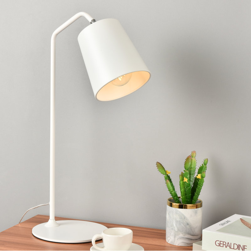 Hannon Metal Desk Lamp, White