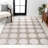 Edden Modern Geometric Circle Dot High-Low Beige/Cream Rug-16670004
