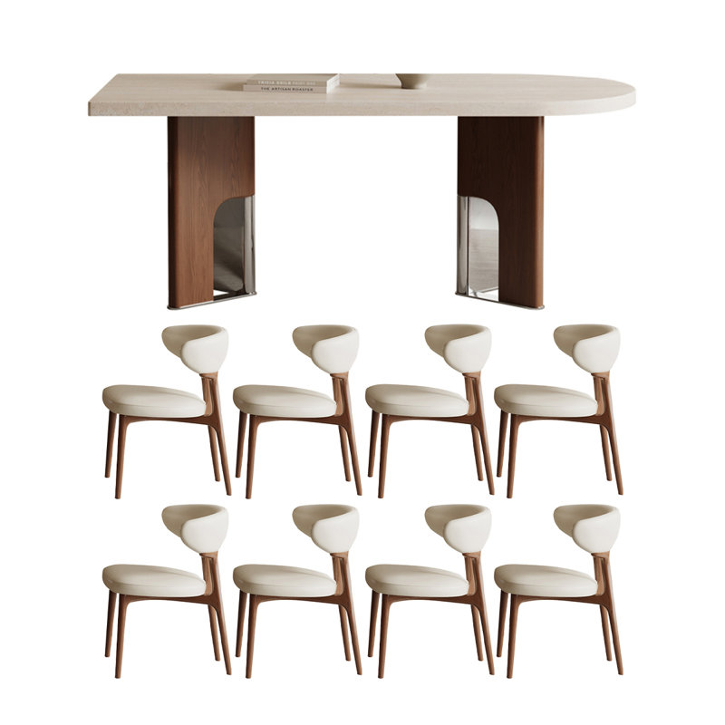 Jalbert, H 29,52 po x L 86,61 po x l 39,37 po, 5 Pieces: Table, 4 Chairs