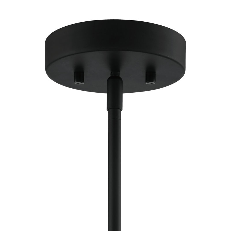 Luminaire suspendu conique à 1 lumière Smyth, Noir