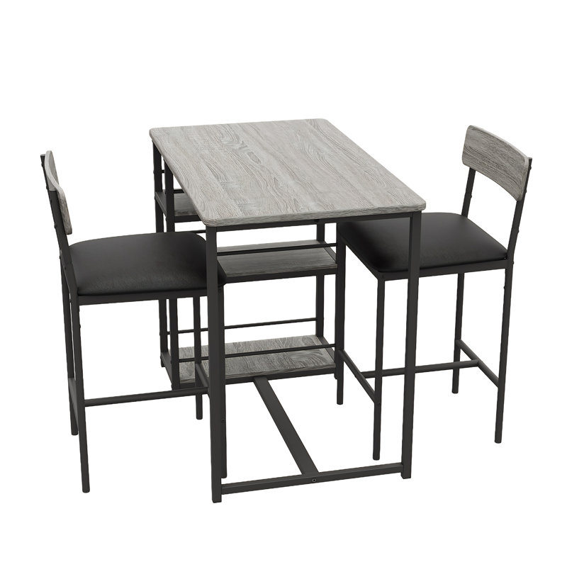 Ensemble de table de salle à manger 3 pièces Grey
