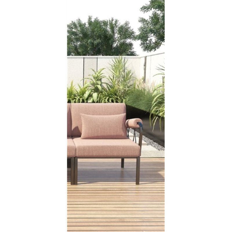 Ensemble de patio charmant avec repose-pieds 5 pièces