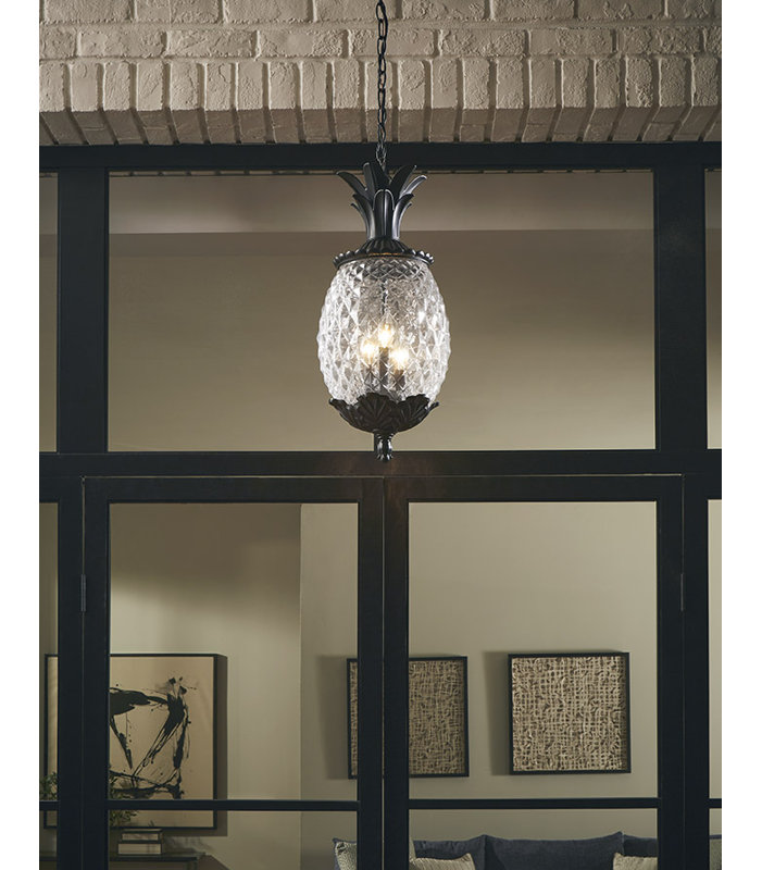 Luminaire suspendu d'extérieur à 3 lumières H 21 po Arlesey, Noir mat