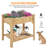 Toliver 8-Pocket Wood Elevated Garden Planter with Fabric Liner