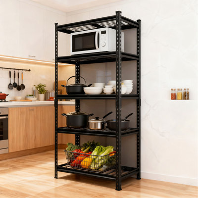 Étagères de rangement à 5 niveaux, tablettes de garage robustes, étagères réglables, tablettes en acier, assemblage sans boulon, pour garage, remise, capacité de 2 250 lb, l 36 po x P 18 po x H 72 po