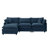 Spacious Modular Sofas, Chenille Upholstered Comfort, Blue L-shaped Home Style