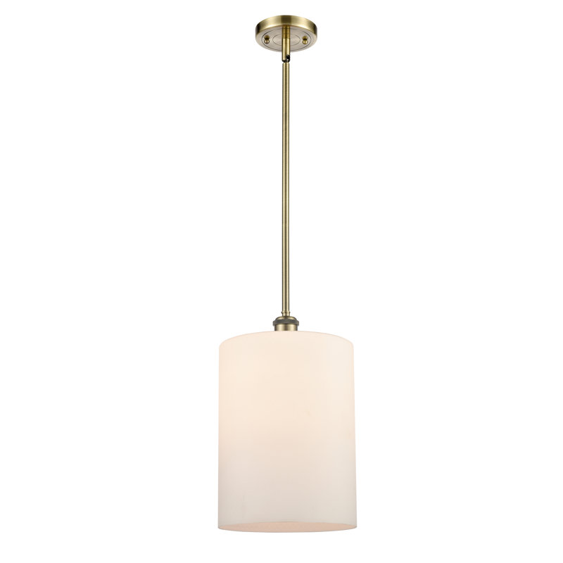 Luminaire suspendu sphère 1 lumière Gordonsville, Blanc mat, H 14 po x l 9 po x P 9 po, DEL