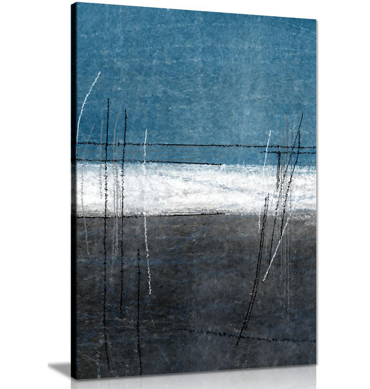 Stripe - Wrapped Canvas Painting, 31cm H x 20cm W
