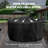 Patio Round Table and Chair Set Cover, Heavy-duty Outdoor Furniture Cover, Patio Furniture Set Cover, Black
