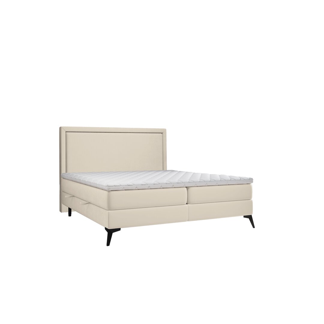 Boxspringbett Pennock mit Topper und Stauraum