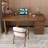 78.74" Nut-brown Rectangular Solid Wood Office Sets
