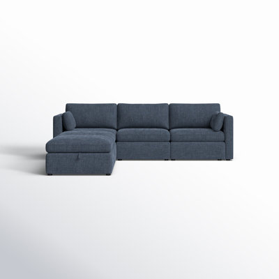 Winfree 112.6" W 5-Piece Modular Sectional with Ottomans