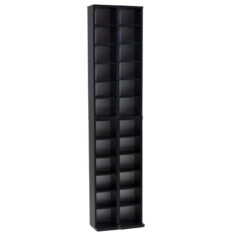 183 cm H Multimedia Storage, Black