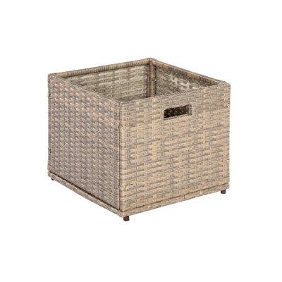 17 Stories Kennidee 49cm W 85L Metal Deck Box in Grey/Beige