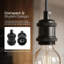 Vintage Industrial E27 Metal Lamp Holder with Shade Ring, Edison Screw Threaded Bulb Socket for DIY Pendant Lighting-133424262