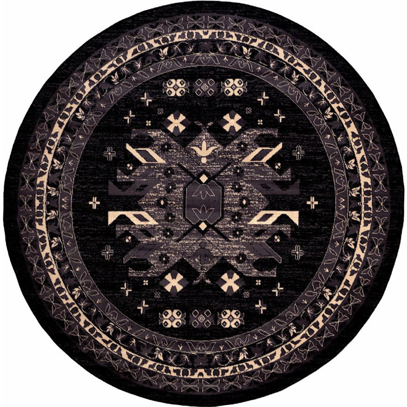 Adonnis Abstract Indoor Rug, Round 8'