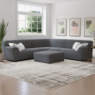 Housse extensible pour très grand canapé d'angle modulaire - Facile à nettoyer et durable - Collection Microfibra