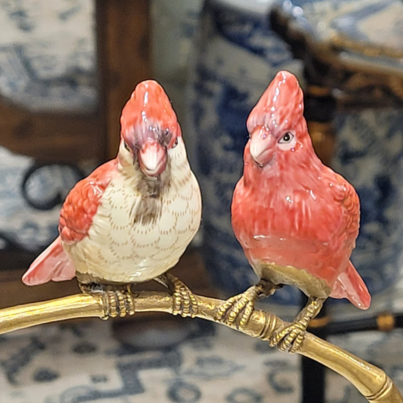 Porcelain Bowl With Bronze Robin Morning