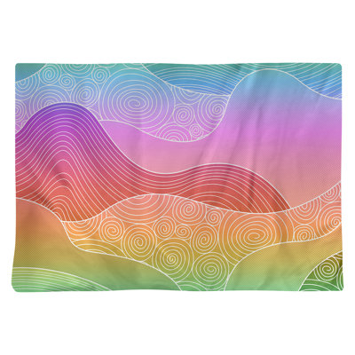 Napperon en coton 18 "classique Waves dessiné à la main
