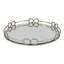Grand plateau miroir argenté D18x2 "Valentina
