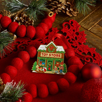Wallace 2026 Gold-Plated & Enameled Christmas Village Ornament, 3rd Edition