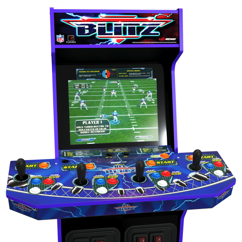 Arcade 1 Up 4 Player Plug-in Full Size Arcade Machine with 3 Games Included