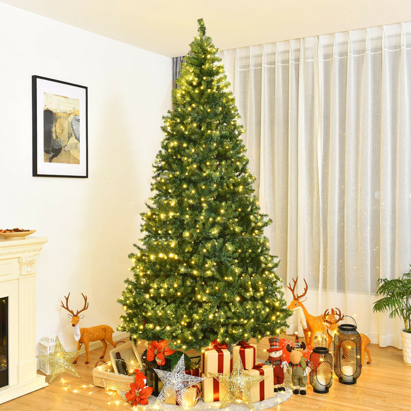 Lighted Artificial Christmas Tree, 9' H