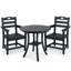 Modern Patio Bar Sets, HDPE 3 Piece Compact Bistro for Balcony Dining-271667181