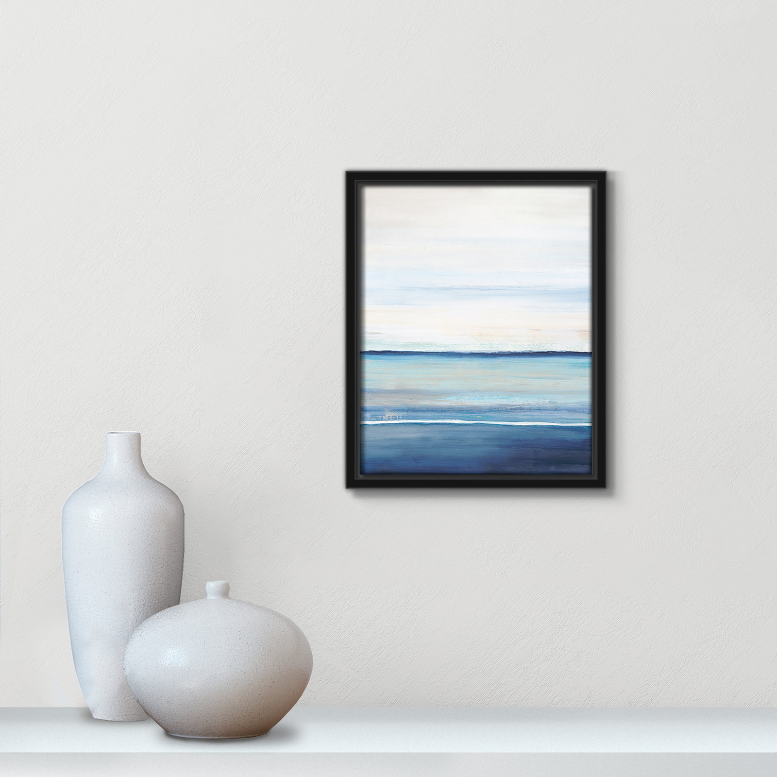 Distant Whispers by Filippo Ioco - Painting Print, Black Framed Canvas, 11.5" H x 9.5" W x 2" D